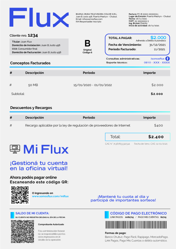 ¿Dónde veo mi número de cliente Flux?
