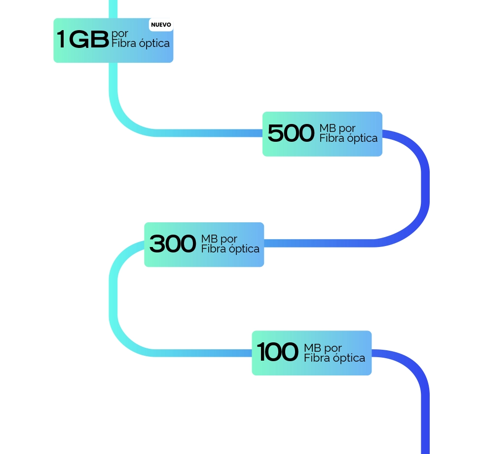 Internet 100 - 300 - 500 y 1GB